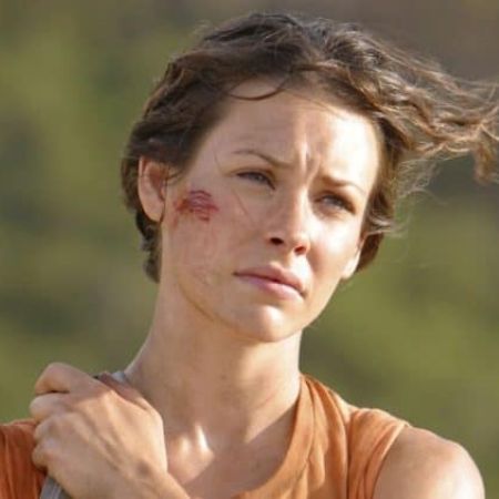 Evangeline Lilly with a scar in her face